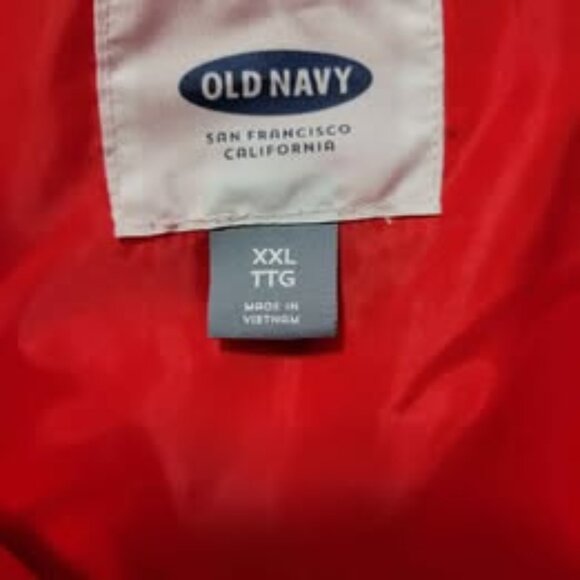 Old Navy Women Red Full Zip Long 2XL Sleeve Puffer Jacket - Picture 1 of 9